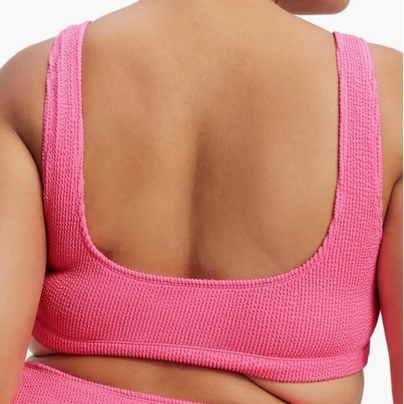 NEW Good American Always Fits XXL hot pink scoop tank top skims rave festival 5 - Picture 2 of 12